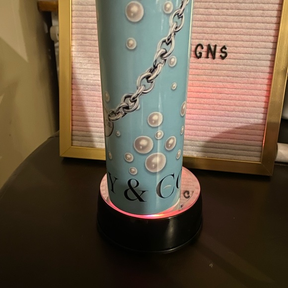 NWT Blue w/pearls& .925 necklace design 20 oz Tumbler look … - Picture 11 of 12